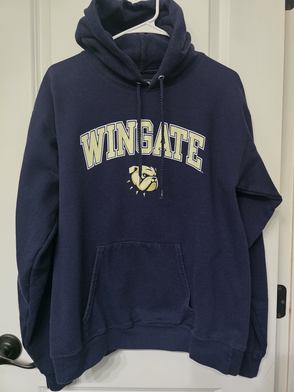 Russell Athletic Navy Hoodie with Wingate Mascot